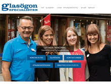 Tablet Screenshot of glasogonspecialisten.se